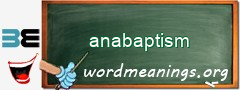 WordMeaning blackboard for anabaptism